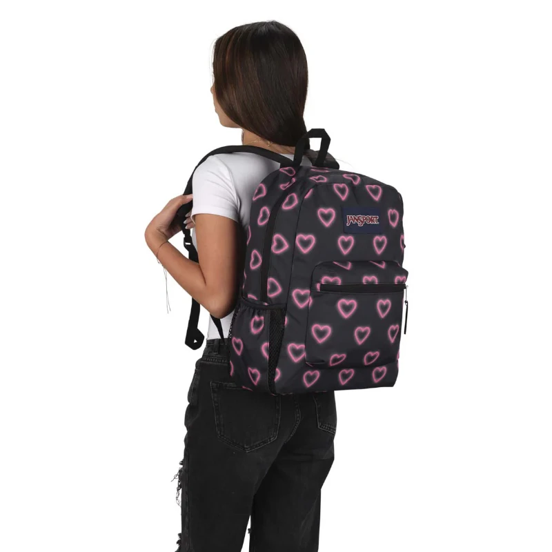 ジェイソン　2/4 Mochila Jansport Cross Town Happy Hearts Black – Acosa Guatemala