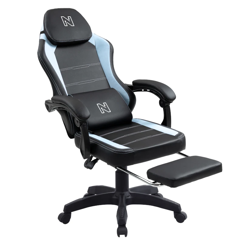 Silla Gaming Supreme Negro-Azul 220Lb Con Reposa Pies Nenotech